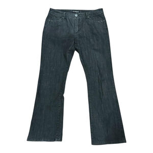 Conrad C Jeans Womens 8 Black Stretch Bootcut Denim Embellished Pockets